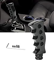 Zlirfy Black Resin Aluminum Gear Shift Knob for Manual & Automatic Cars - Durable Grip, Easy Install, Interior Upgrade