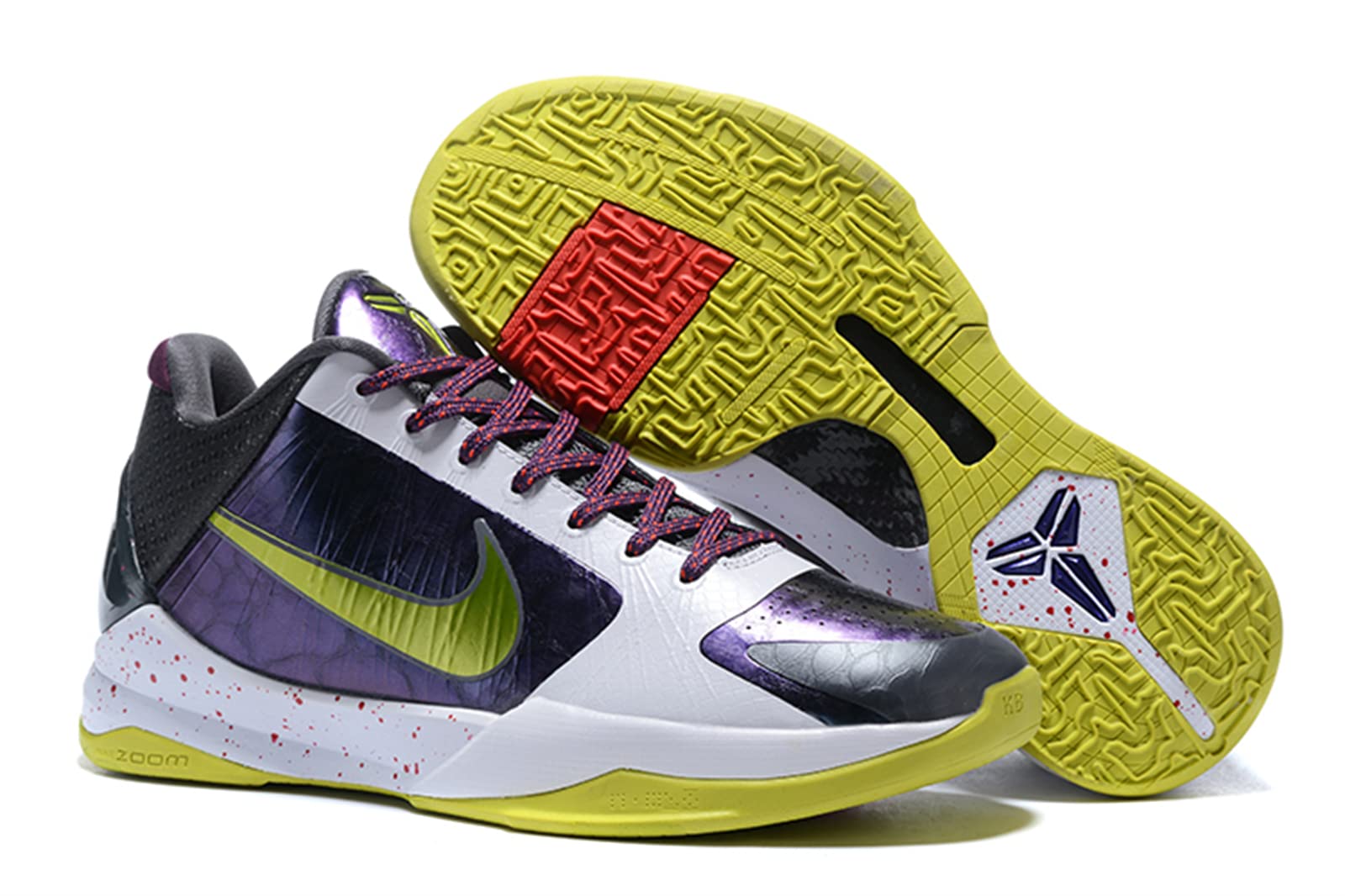 jdiok Mens Kobe 5 Basketball Shoes Mesh Breathable Training Athletic Sneakers