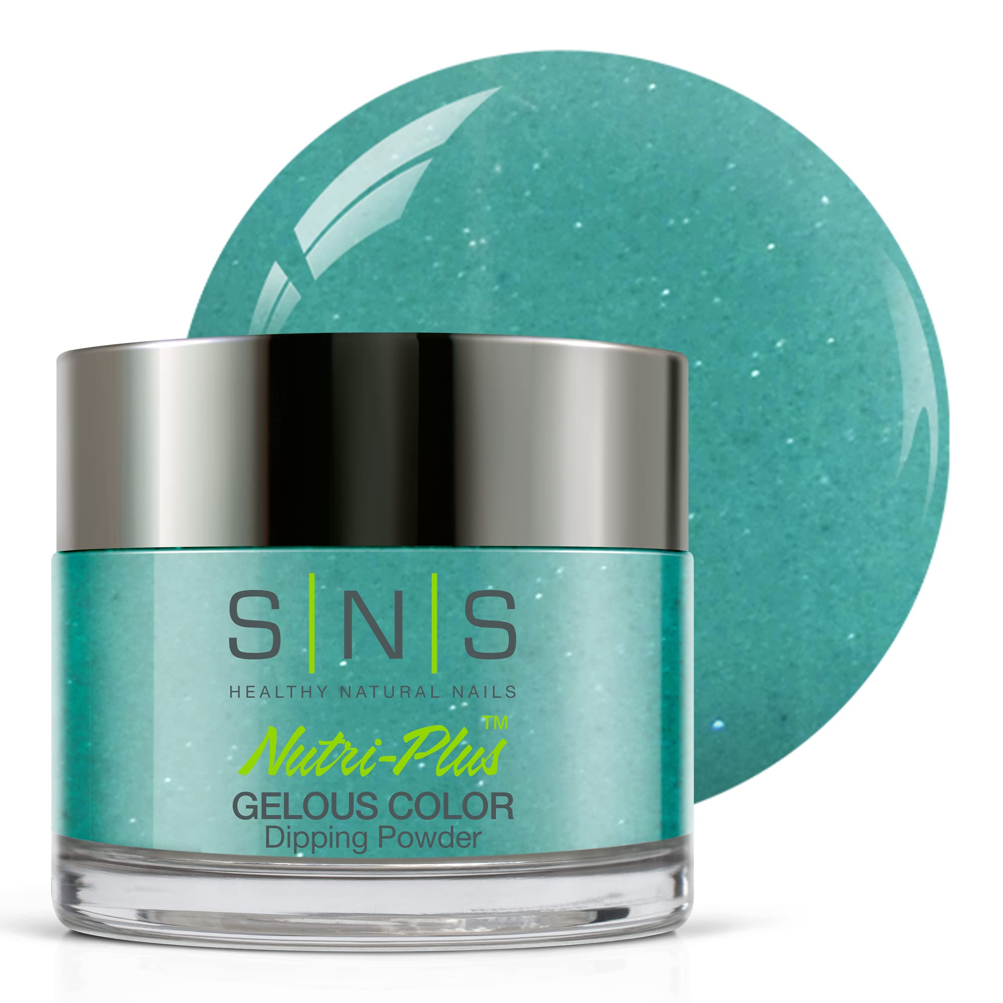 SNS Nail Dip Powder, Gelous Color Dipping Powder - Rendezvous Bay (Turquoise/Teal, Cream) - Long-Lasting Dip Nail Color Dip Nail Color Lasts 14 Days -