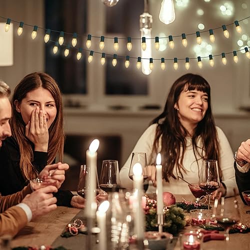 Miniatura 4 de Bombillas de repuesto C9, paquete de 25 bombillas incandescentes de Navidad C9 que se adaptan a la base intermedia C9E17, bombillas nocturnas de 7 W