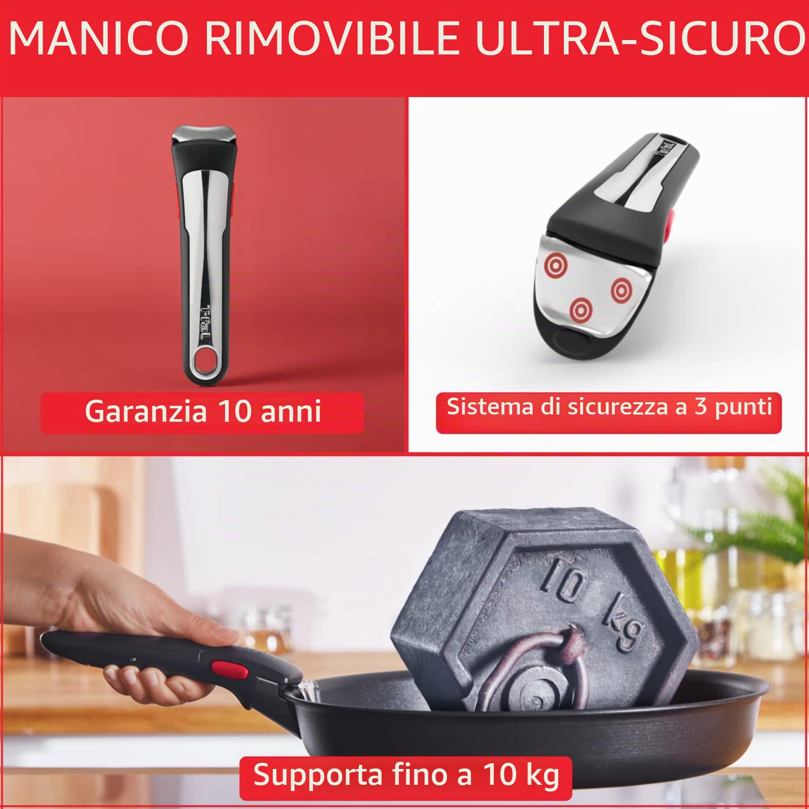 Tefal Ingenio Padella per Crepe, 27 cm, Induzione, Rivestimento Antiaderente, Ghisa di Alluminio, Impilabile, Compatibile con lavastoviglie, Eco Resist L8581004, Nero, Antiaderente