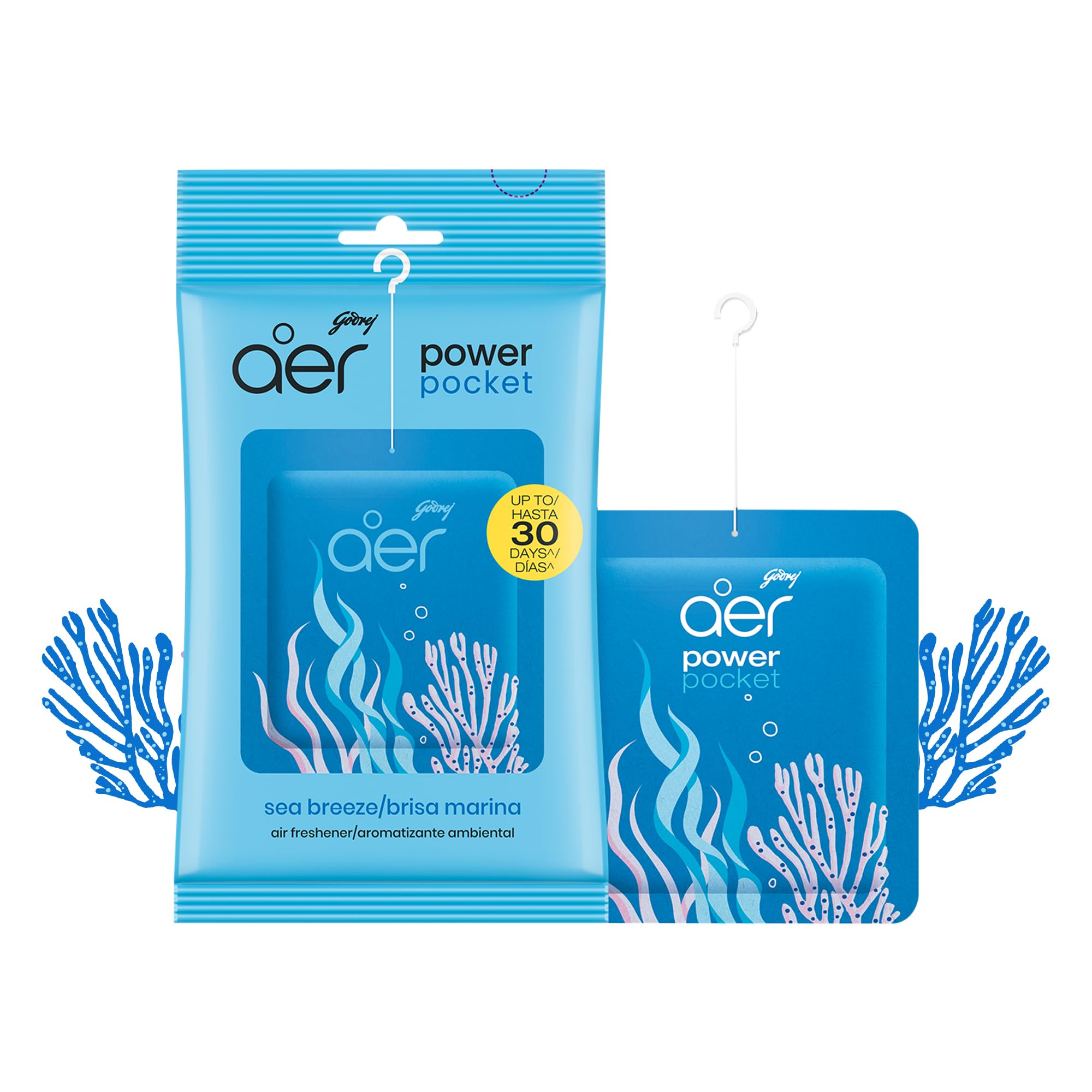 Godrej Aer Power Pocket Bathroom Fragrance - Sea Breeze