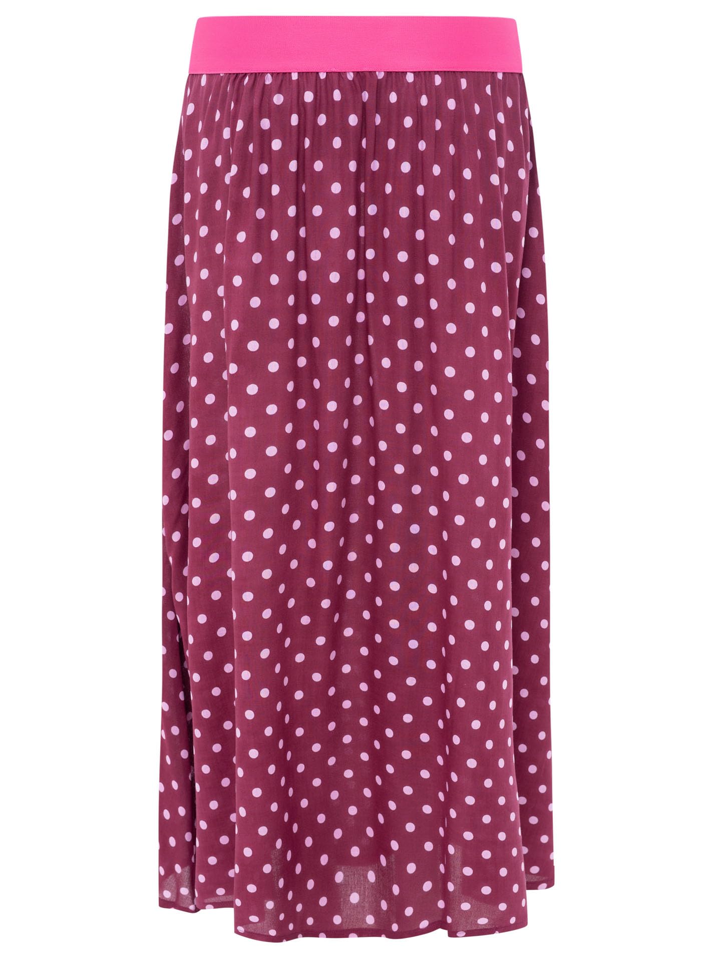Zwillingsherz Damen Maxirock Dots Allover aus 100% Viskose – Langer, fließender Sommerrock mit elastischem Komfortbund – Feminines Design, hochwertiger Fall, vielseitig für Alltag, Freizeit & Urlaub