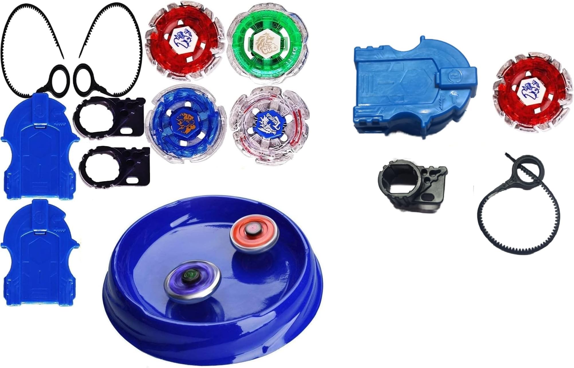 AIZCOSAizcos Spinning Top Toy Set for Kids | Battle Tops with Launchers & Arena | Action-Packed Toy for Boys & Girls (Age 3+) (Includes 5 Spinning Tops, 3 Launchers, 1 Stadium)