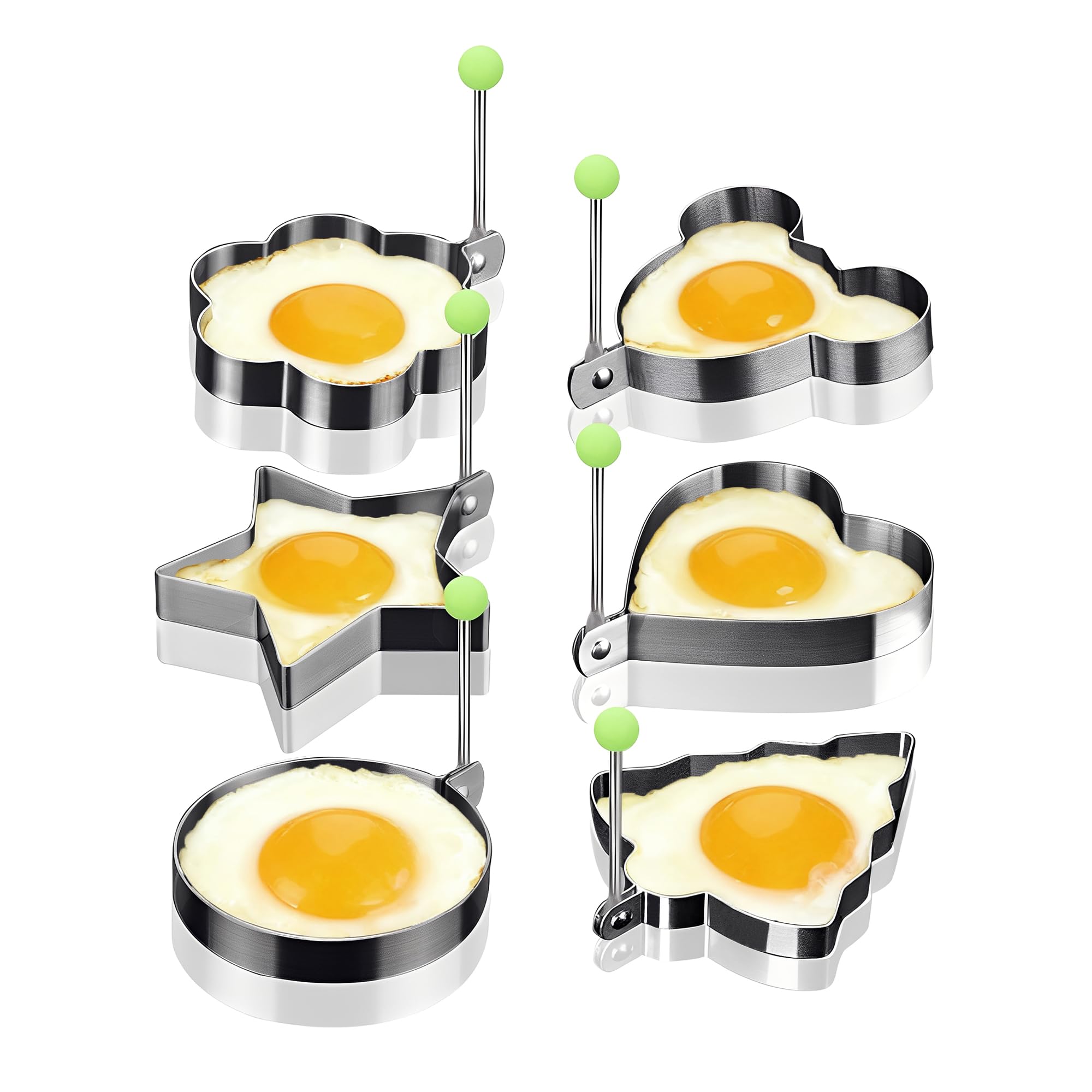 Moules à Pancakes Et œufs Norpro Antiadhésifs - Formes étoile Et Fleur (lot De 2) - Neufs
