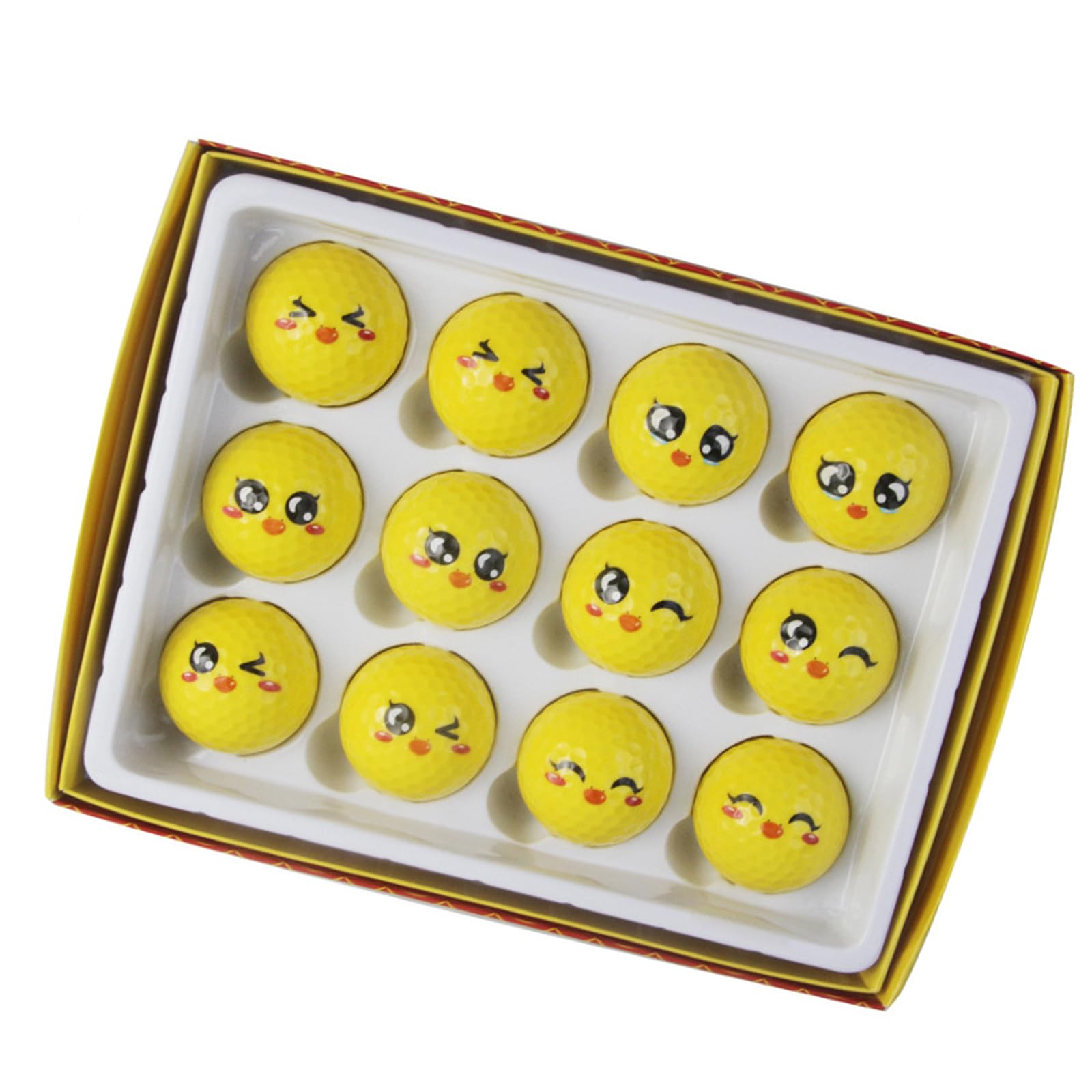 Lot de 12 balles de golf fantaisie amusantes pour entraînement