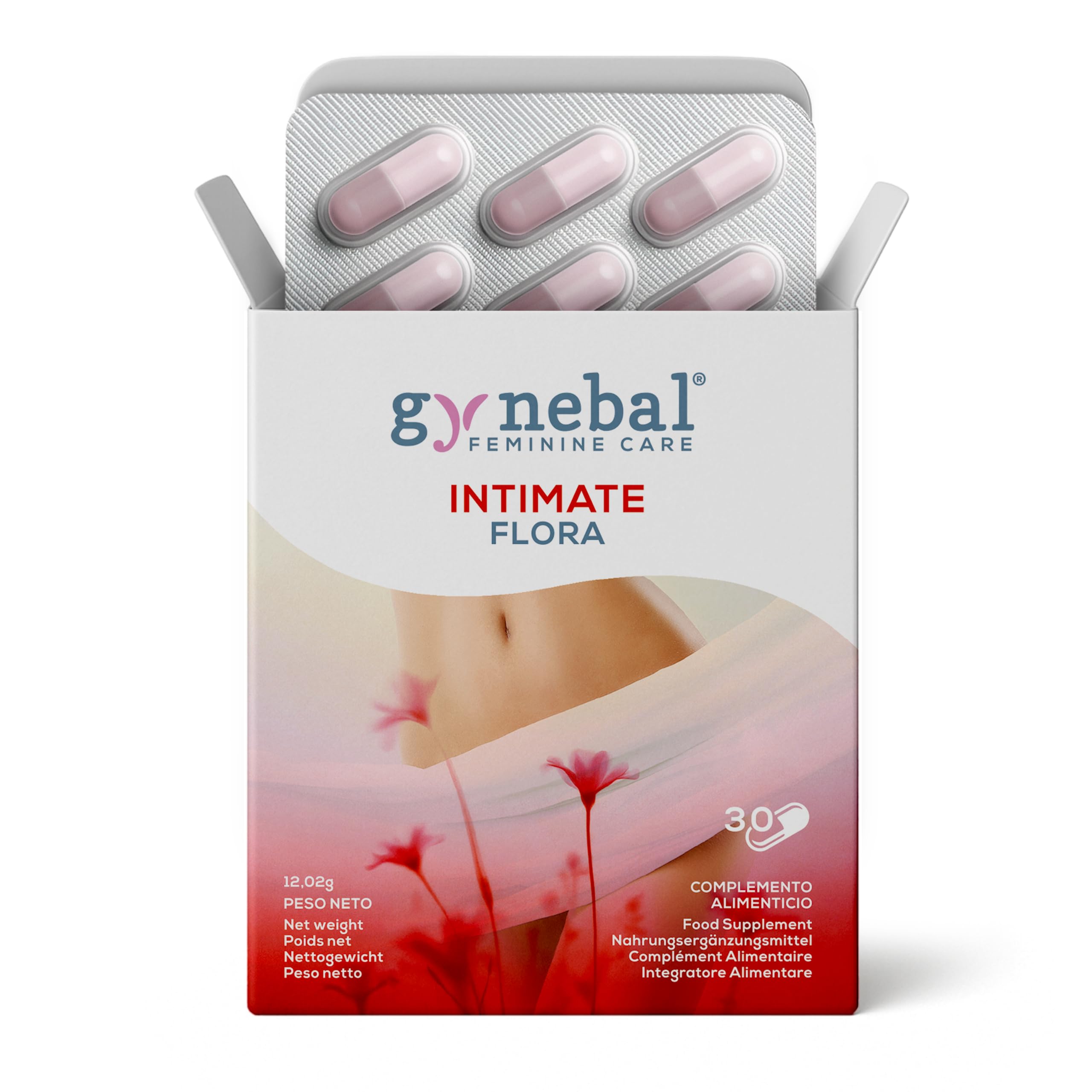 GYNEBAL Women’s Probiotics for Intimate Flora – Intimate Protection – Supports Vaginal Flora – Helps Prevent Infections – Lactobacillus Rhamnosus & Acidophilus – 30 Capsules