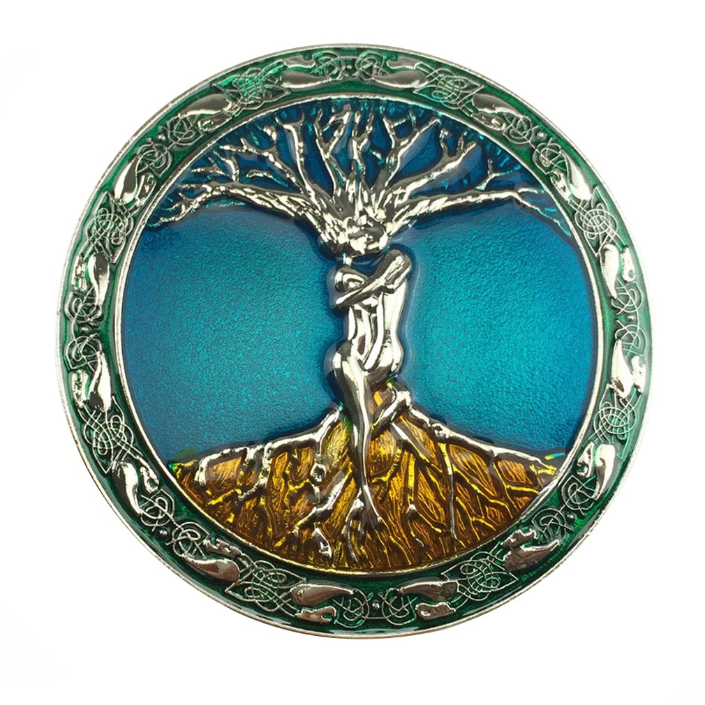 LKMY Mens Belt Buckle, 3D Tree of Life Belt Buckle,Western Cowboy Vintage Lucky Tree Belt Buckle,Jeans for Men Women