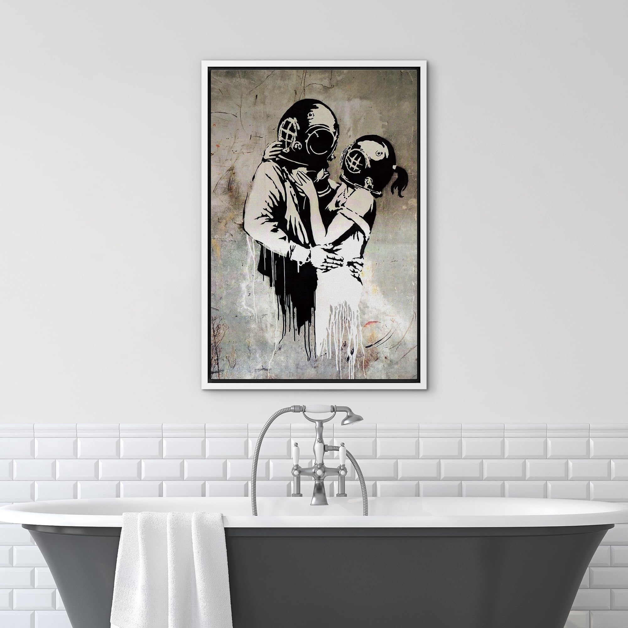 Amazon.com: wall26 Framed Canvas Print Wall Art Banksy British