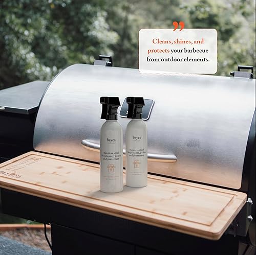 Miniatura 3 de Bayes Limpiador y protector exterior de barbacoa de acero inoxidable de alto rendimiento, limpia, brilla y protege las superficies de barbacoa
