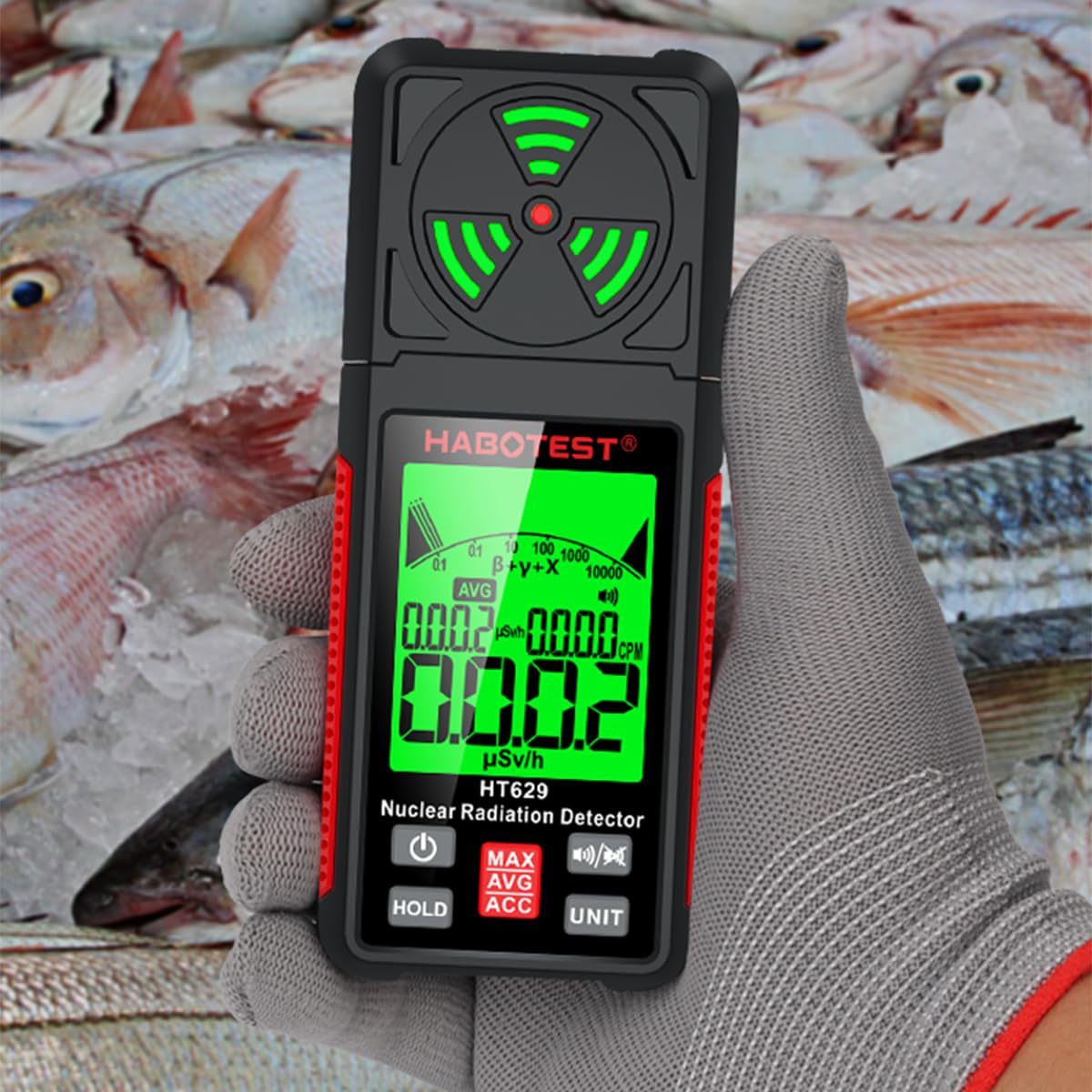 Hancaner Geigerzähler Dosimeter Strahlungsdetektor LCD-Display Röntgen-β-Strahlendetektor Marmor-Radioaktivitätstester