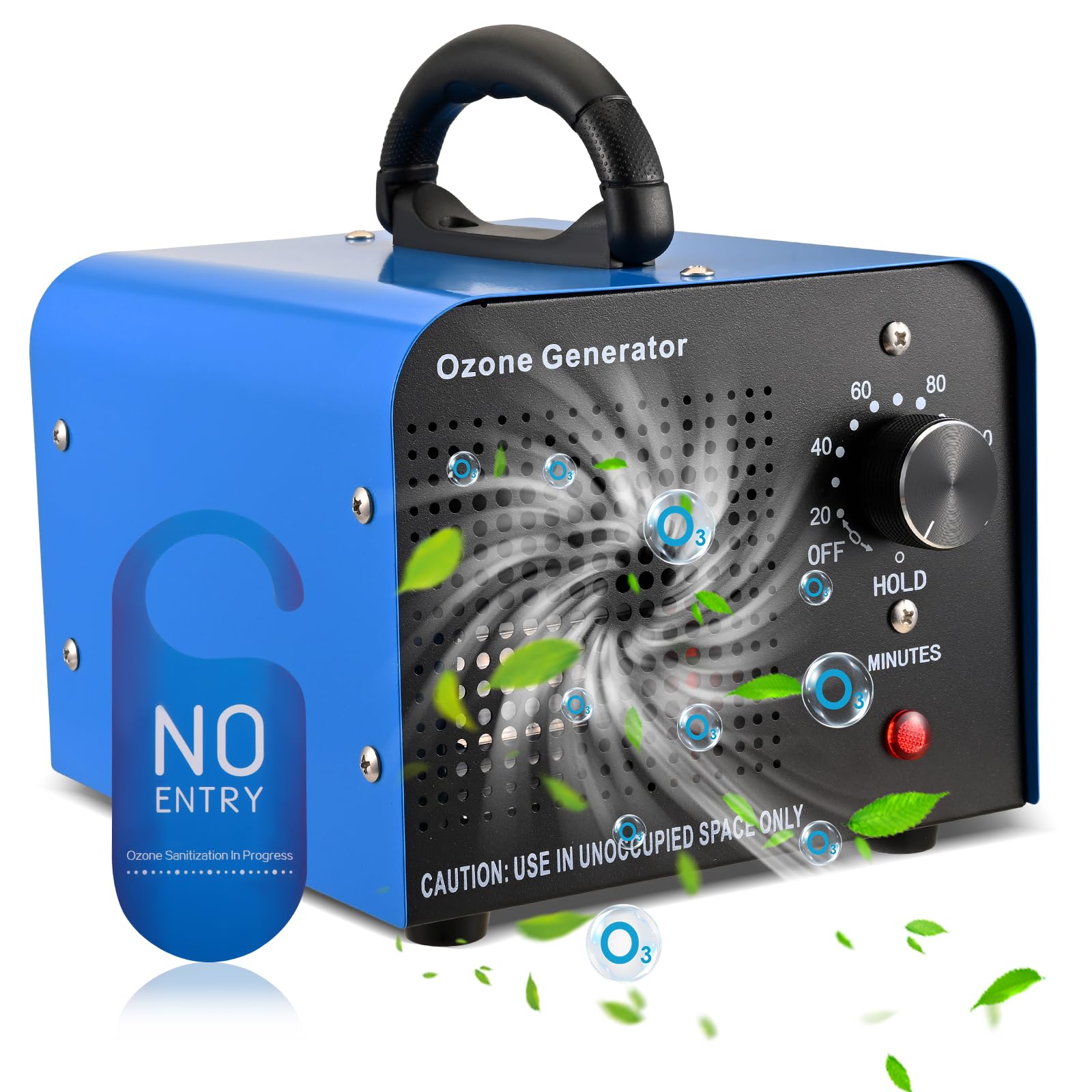 Generatore di Ozono Professionale 60000 mg/h, ozonizzatore industriale, Ozonizzatore Purificatore d'Aria Ozono con timer da 120 minuti, 300㎡ O3 Macchina Ozono per Casa Ambienti, Auto, Uffici, Hotel