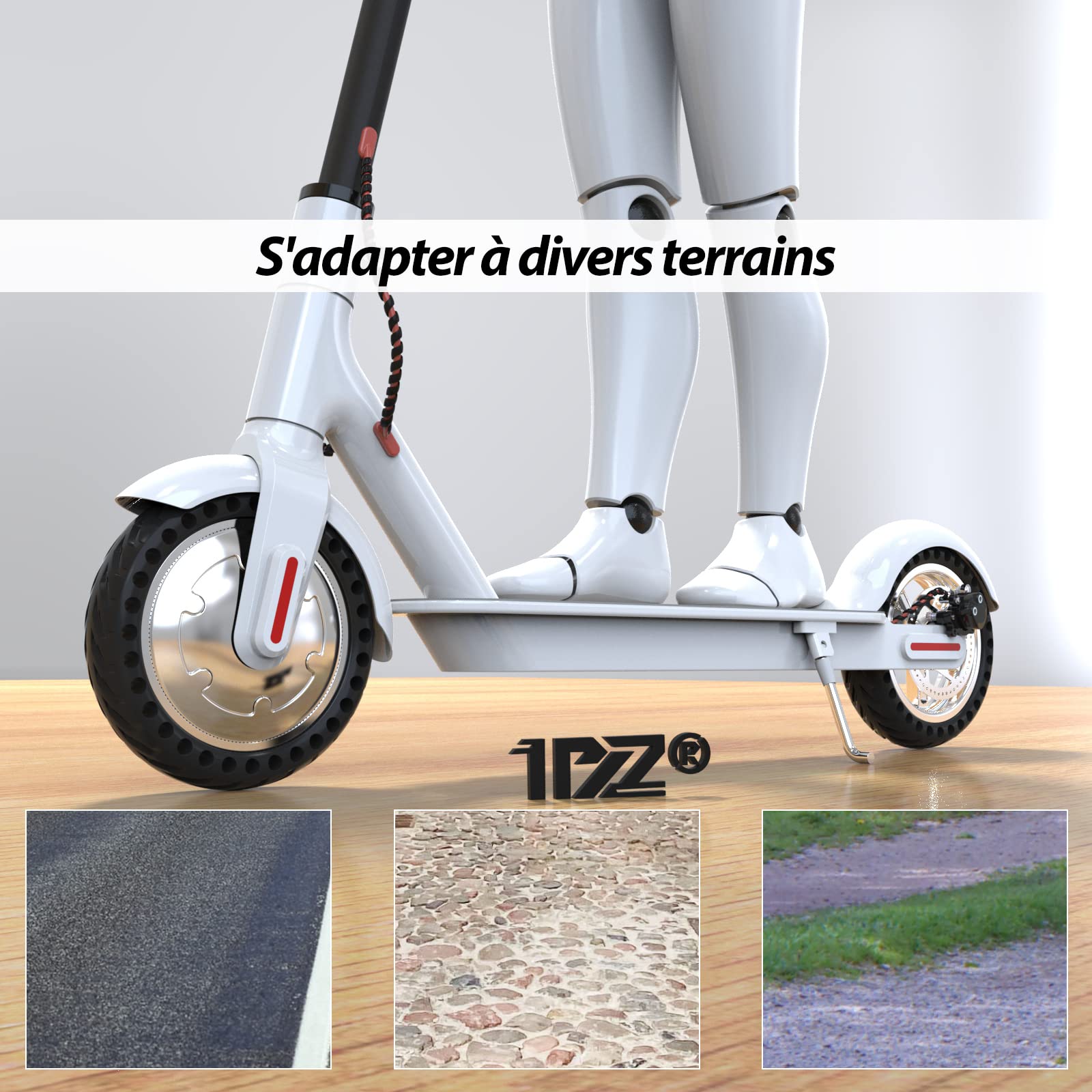 1PZ F3T-M8J 2 Pneus 8.5 pouces + 2 Chambres à air 8 1/2x2 remplacement pour scooter xiaomi M365 1S Pro Pro2 Essential Mi 3 8,5'' Roue avant arrière de trottinette 50/75-6.1