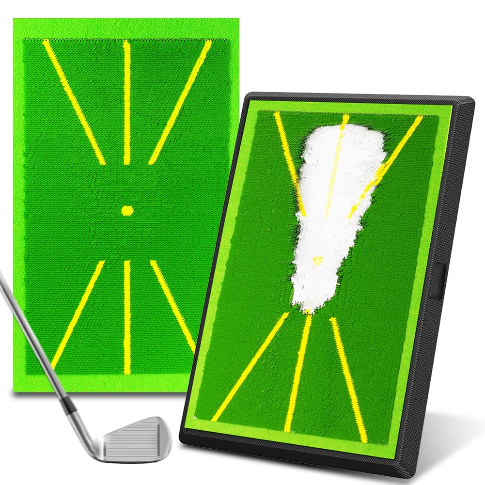 Flintronic Tapete para Swing De Golf, Alfombrilla De Golf para Columpio, Base Goma Antideslizante, para Análisis y Detección de La Ruta de Oscilación, para Hogares, Interiores y Exteriores