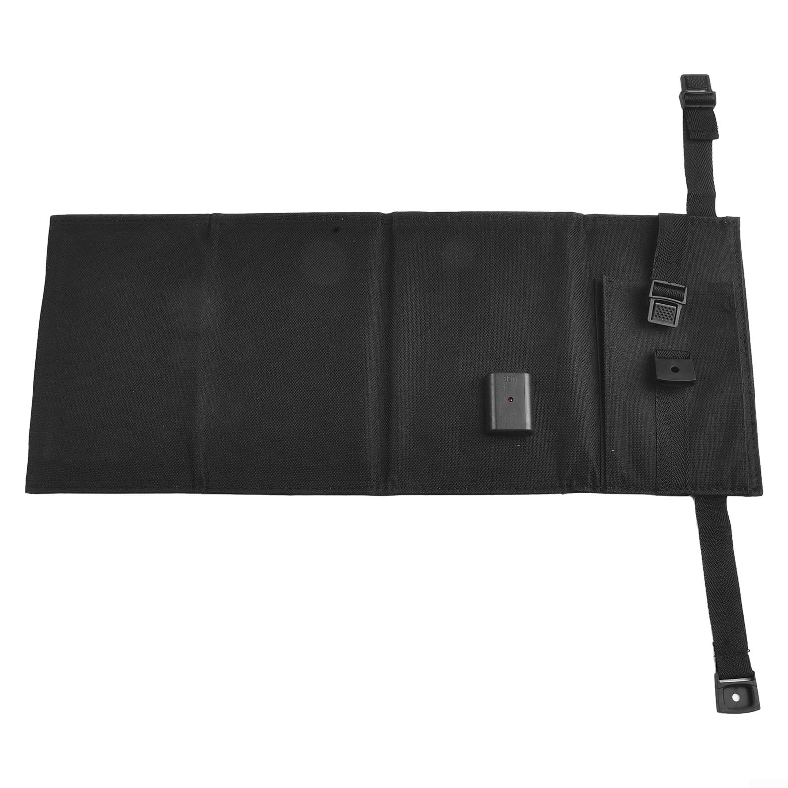 Panel solar, 20W 5V Plegable USB Cargador solar portátil con mosquetón, Energía móvil al aire libre Carga de batería para Camping Senderismo (negro)