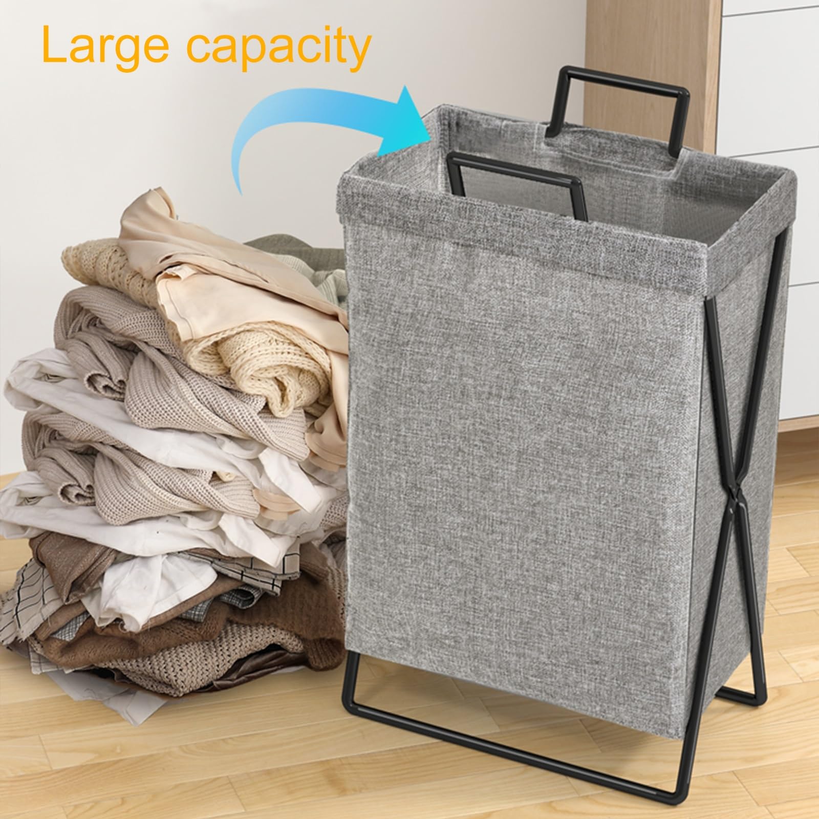 Cesto Della Biancheria, Cesto per Vestiti Impermeabile con Manico, Organizzatore Pieghevole per Giocattoli Durevoli, Arredamento per Camera Da Letto per Ragazzi, Ragazze, Adulti ( Color : Brown )