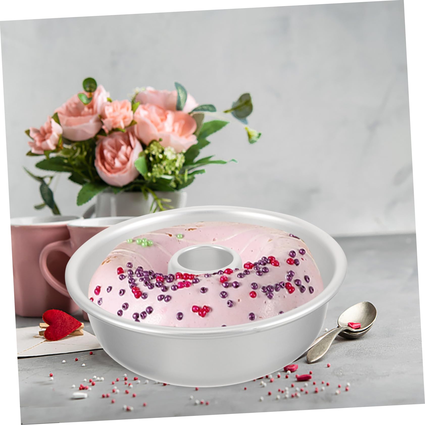 ERINGOGO Moule à Gâteau Facile à Nettoyer et Résistant en Alliage D'aluminium Creux Antiadhésif Four pour Usage Professionnel en Boutique de Pâtisserie