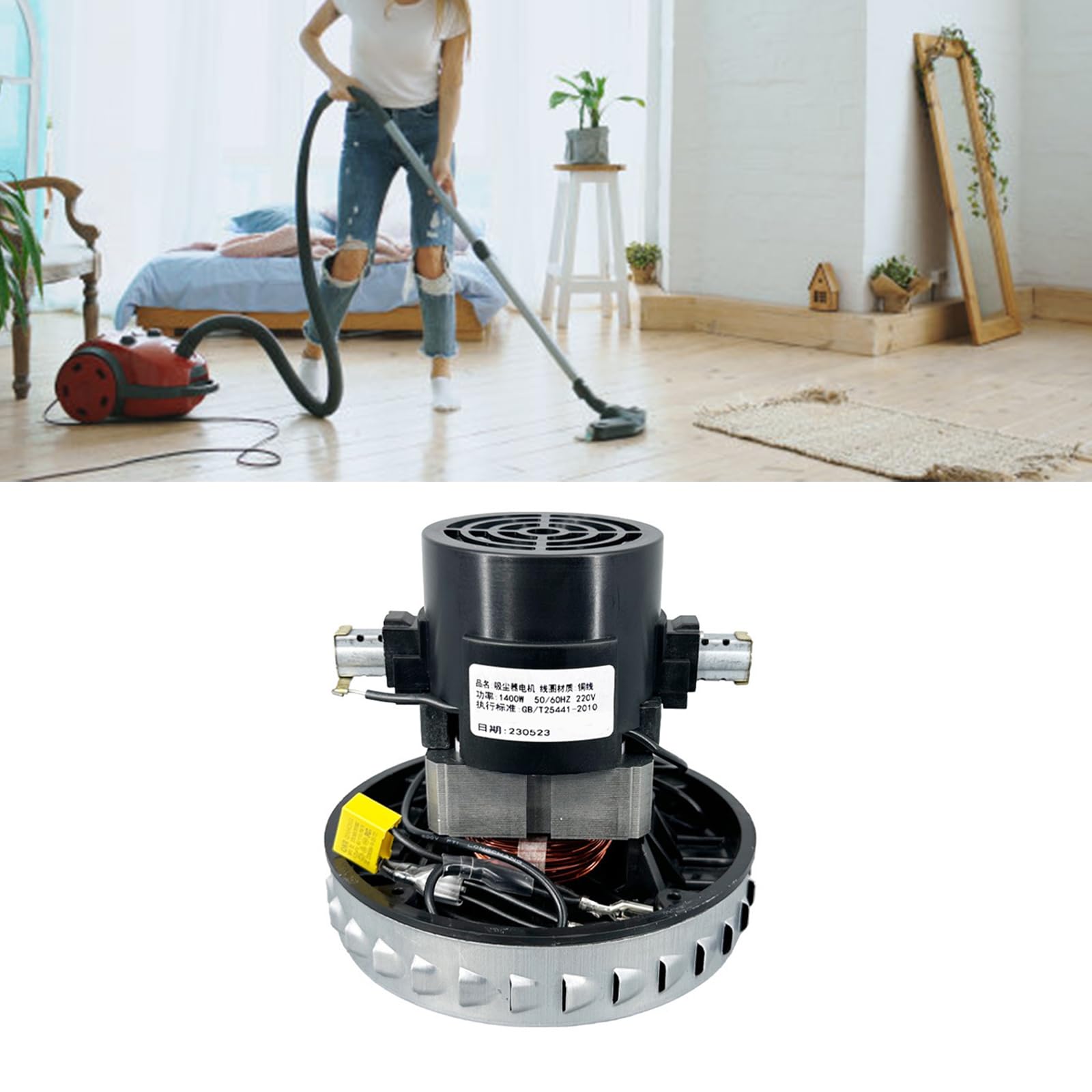 Efficiente 1400W Aspirapolvere Motore 130mm Diametro Motore di Ricambio Motore Riparazione Adatto Per Wet E Dry Aspirapolvere