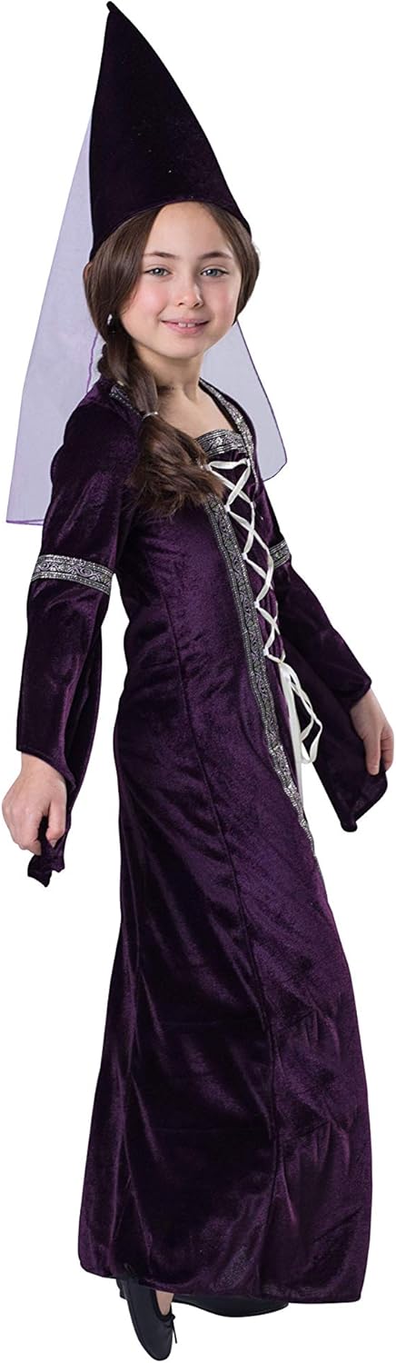 Dress Up America Renaissance Costume for Girls - Medieval Princess Costume for Kids - Renaissance Dress Up Set - Image 2