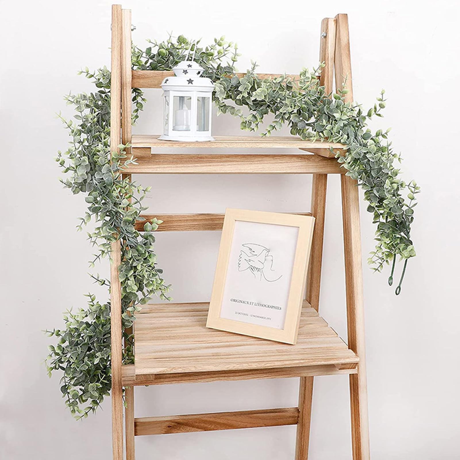 Artificial Ivy Leaf Plants Vine, Easy to Install Hanging Garland Foliage Flowers Fake Vines Faux Greenery Leaves for Bedroom Aesthetic Wedding Party Garden Decor Outdoor Indoor Wall Décor Light Gre