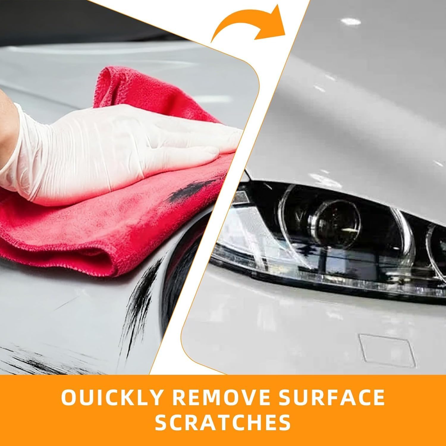 Car Scratch Remover for Vehicles, Deep Scratch Repair Paste with Polishing Wax,Wipe Sponge Car Paint Scratch Repair Polishing Wax for Deep Scratches — view 3