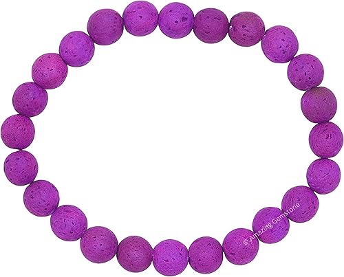 Miniatura 500 de Amazing Gemstone Pulsera de cristal para mujeres y hombres, pulsera de cristal curativo de protección, pulsera elástica con cuentas de piedras