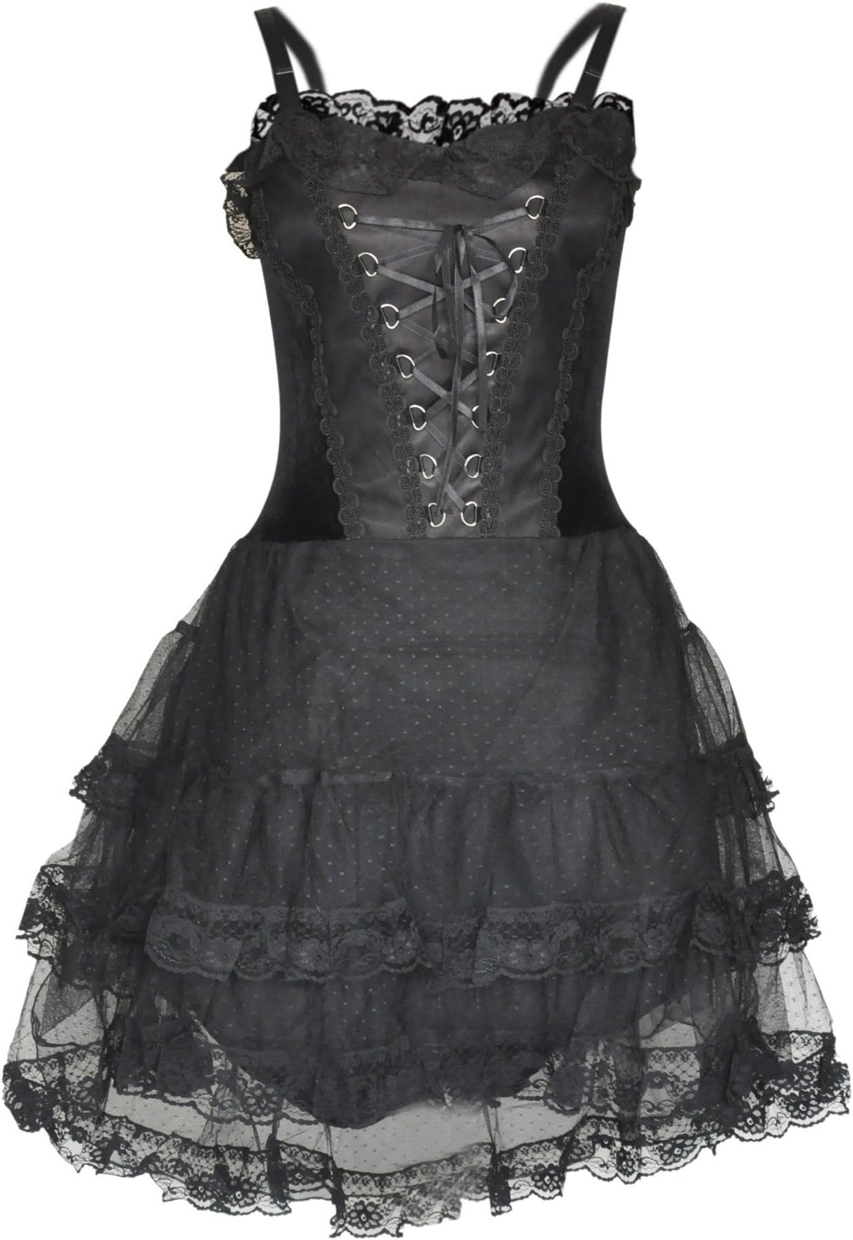 GothikShop Women's Corset Victorian Mini Dress Halloween Party