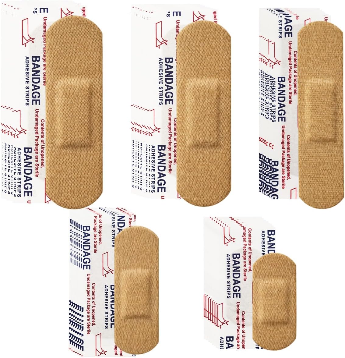 150 Pcs Adhesive Bandages Bulk Assorted Sizes Fingertip Breathable Bandages Varity Pack Wrap Finger Wound for Family First Aid Skin