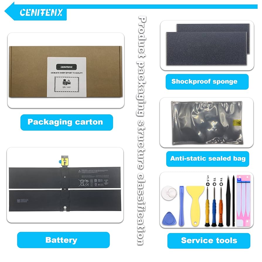 CENIFENX G3HTA036H DYNK01Battery Replacement for Microsoft