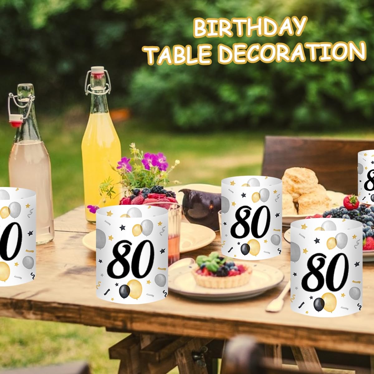 270 Pièces Confettis Anniversaire 80 Ans, 30g Confettis 80 Ans