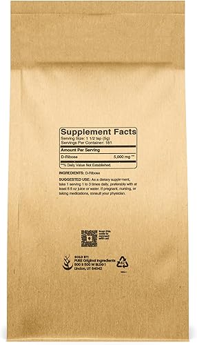 Miniatura 6 de Pure Original Ingredients D-Ribose (8oz) Nutritional Supplement, Non-GMO, Gluten-Free, Unflavored