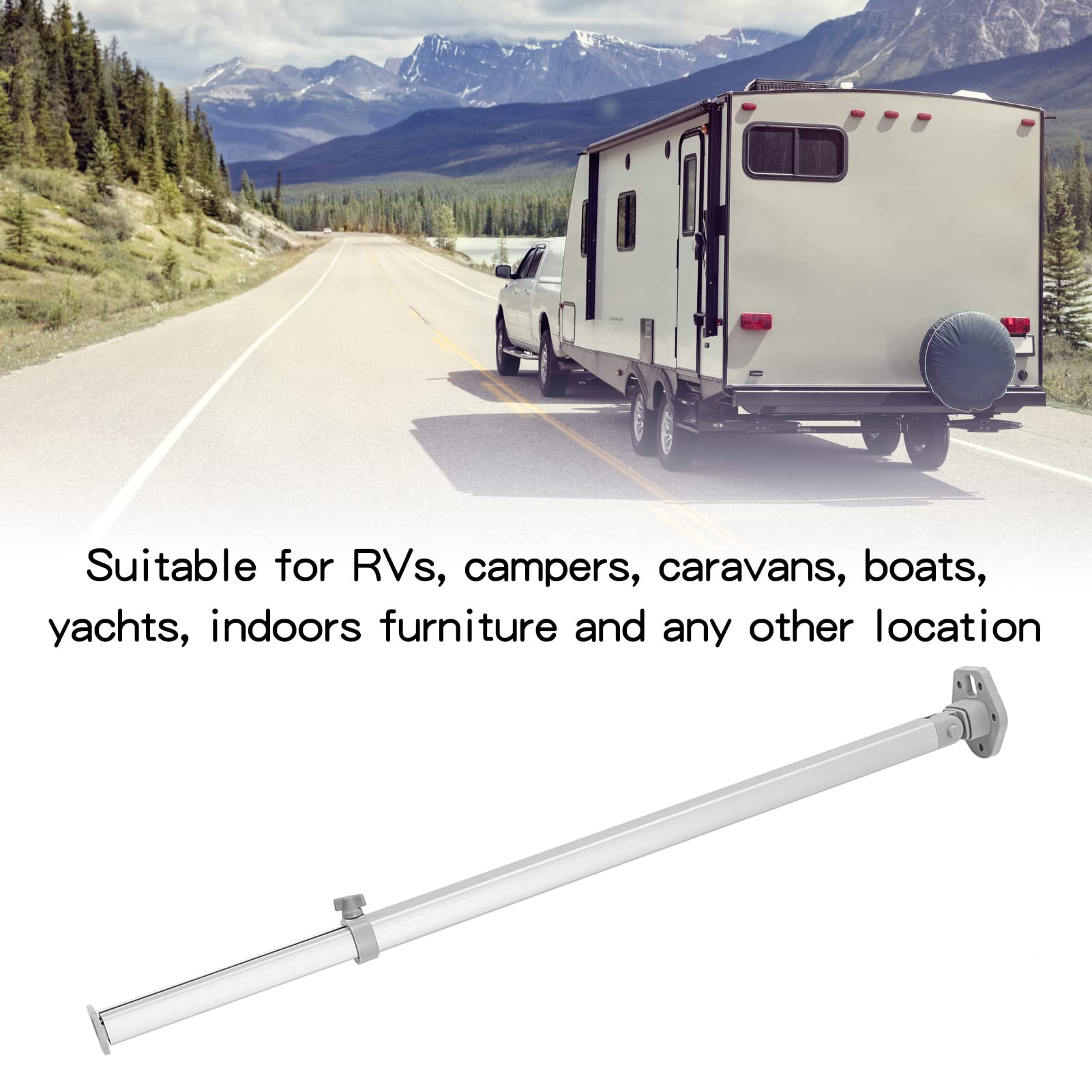 Pata de Escritorio Ajustable para Caravana, Patas de Mesa Telescópicas Plegables, Ahorro de Espacio, Apariencia Exquisita, Antioxidante para Yate RV