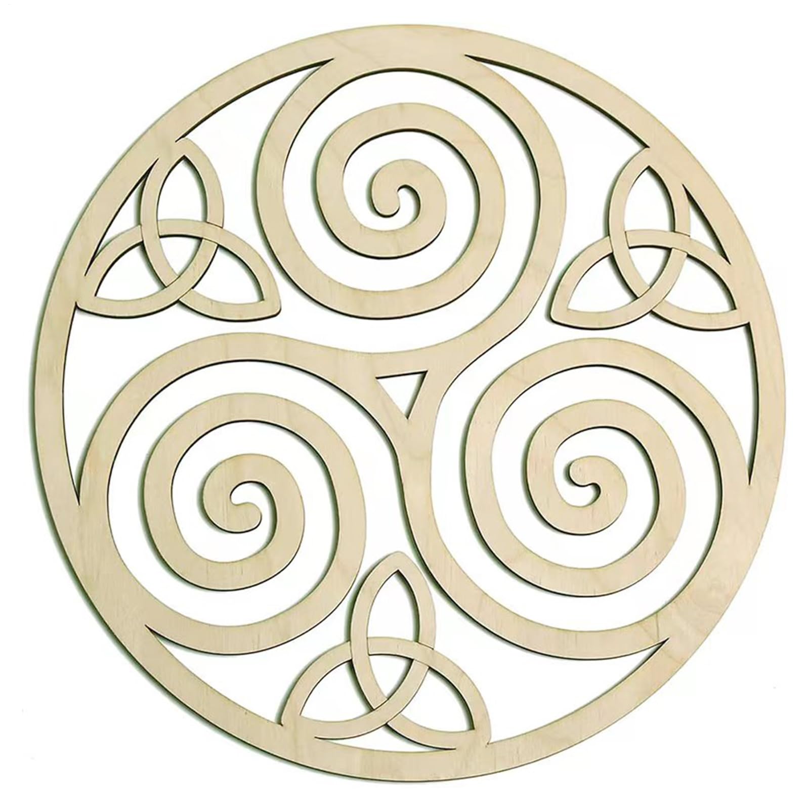 Art mural en bois Triskele celtique et symbole irlandais de 28 cm