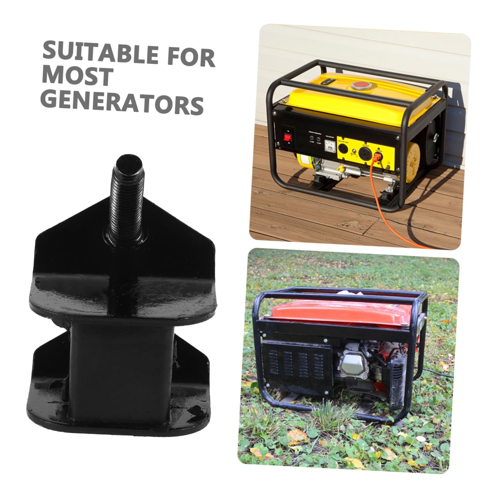 Supporti Motore Generatore 4 Pezzi in Gomma e Ferro 188f 190f Antivibrazione Riduce Rumore per Motori da 2kw a 3kw