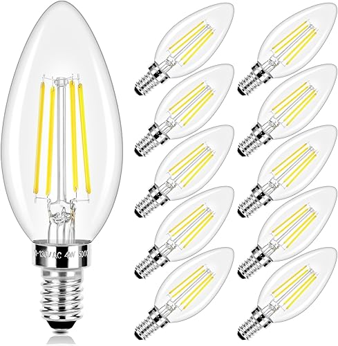 Miniatura 8 de Bombillas LED E12 para candelabros equivalentes a 40 vatios, bombillas vintage de 4 W regulables, bombilla Edison B11 de 470 lm, luz blanca cálida