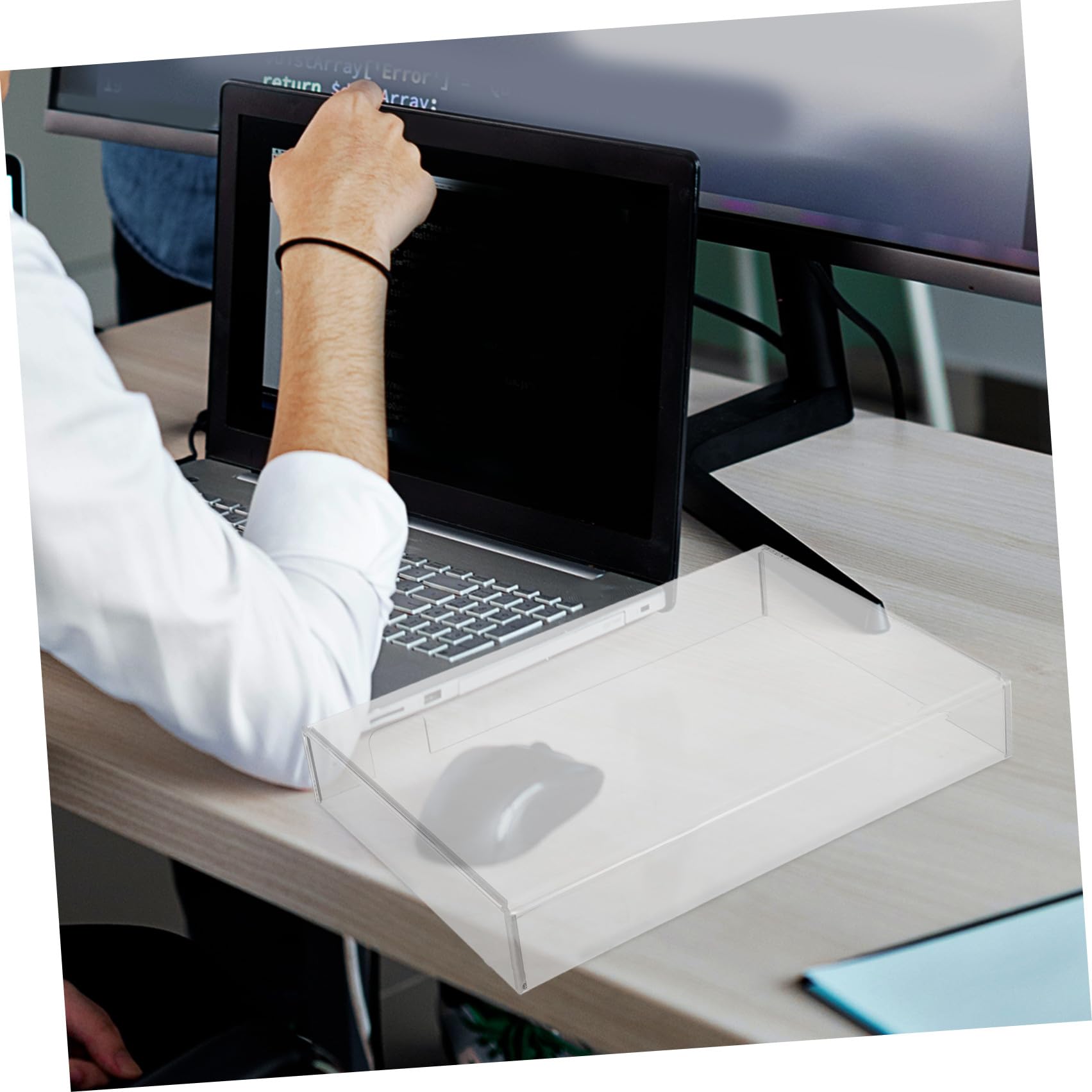 Alipis Copertura Antipolvere Trasparente per Tastiera da Gioco in Acrilico 357x255x48mm, Protezione Resistente Agli Schizzi per Laptop, Antipolvere per Uso Domestico, Ufficio e Scuola