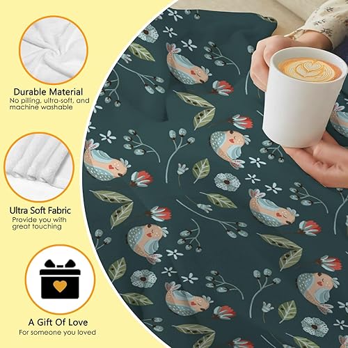 Miniatura 8 de Manta de franela de colibrí, suave y acogedora manta de flores de pájaro para sofá y cama, para exteriores, regalos de colibrí para mujeres, manta