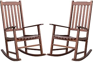 Greesum Outdoor Rocking Chairs Set of 2, Weatherproof