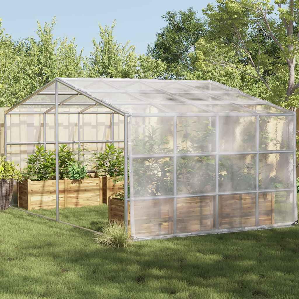 Funda Plantas Polietileno 3x8 m con Ojales | Impermeable, Transparencia 70%, Bordes con Cordon Nailon, Facil Plegado, Uso en Invernadero