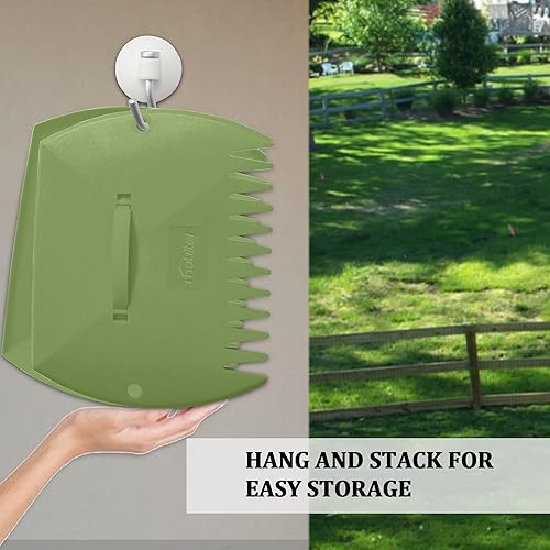 Miniatura 4 de Rastrillos de mano para recoger hojas grandes para recoger hojas de patio, basura de césped y recortes de césped