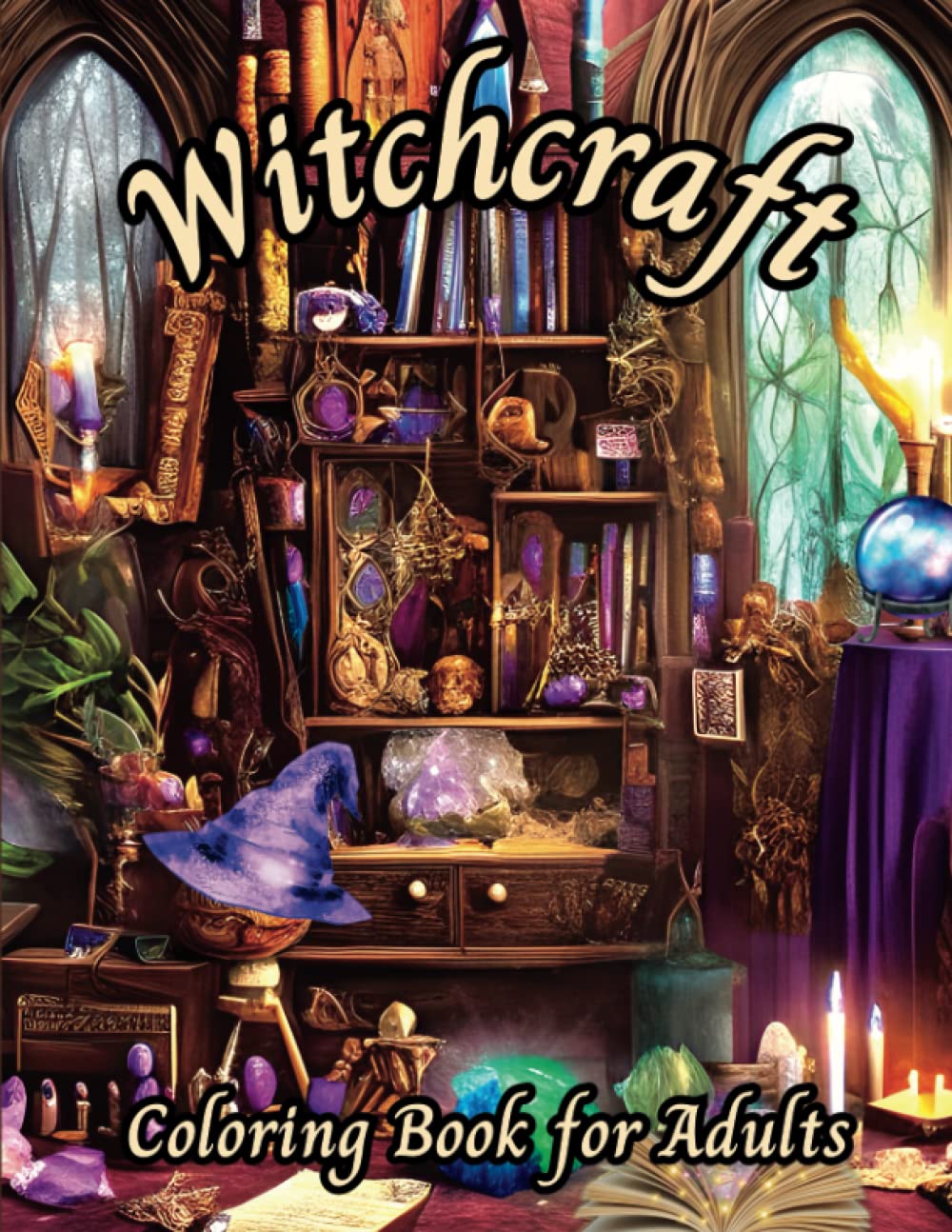 Witchcraft Coloring Book for Adults: Coloring Pages with Magical ...