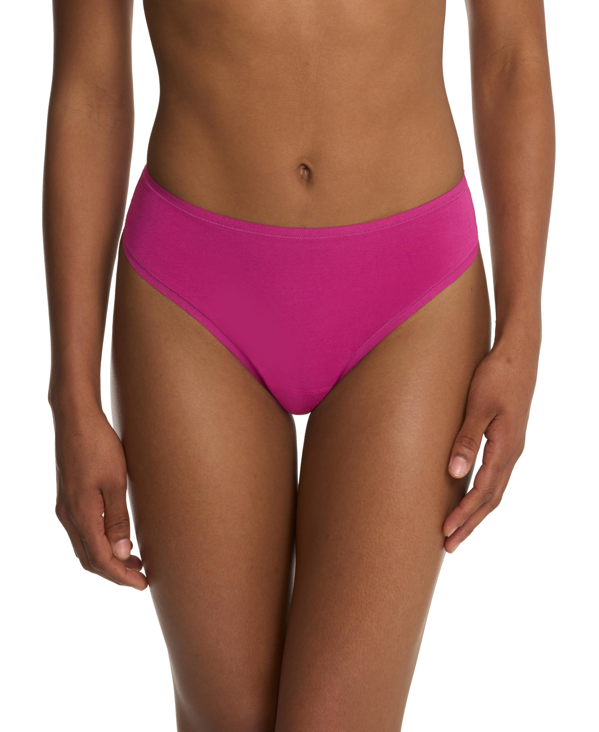 Natori Bliss 771346MP - Tanga de algodón Desnudo para Mujer, Paquete de 3
