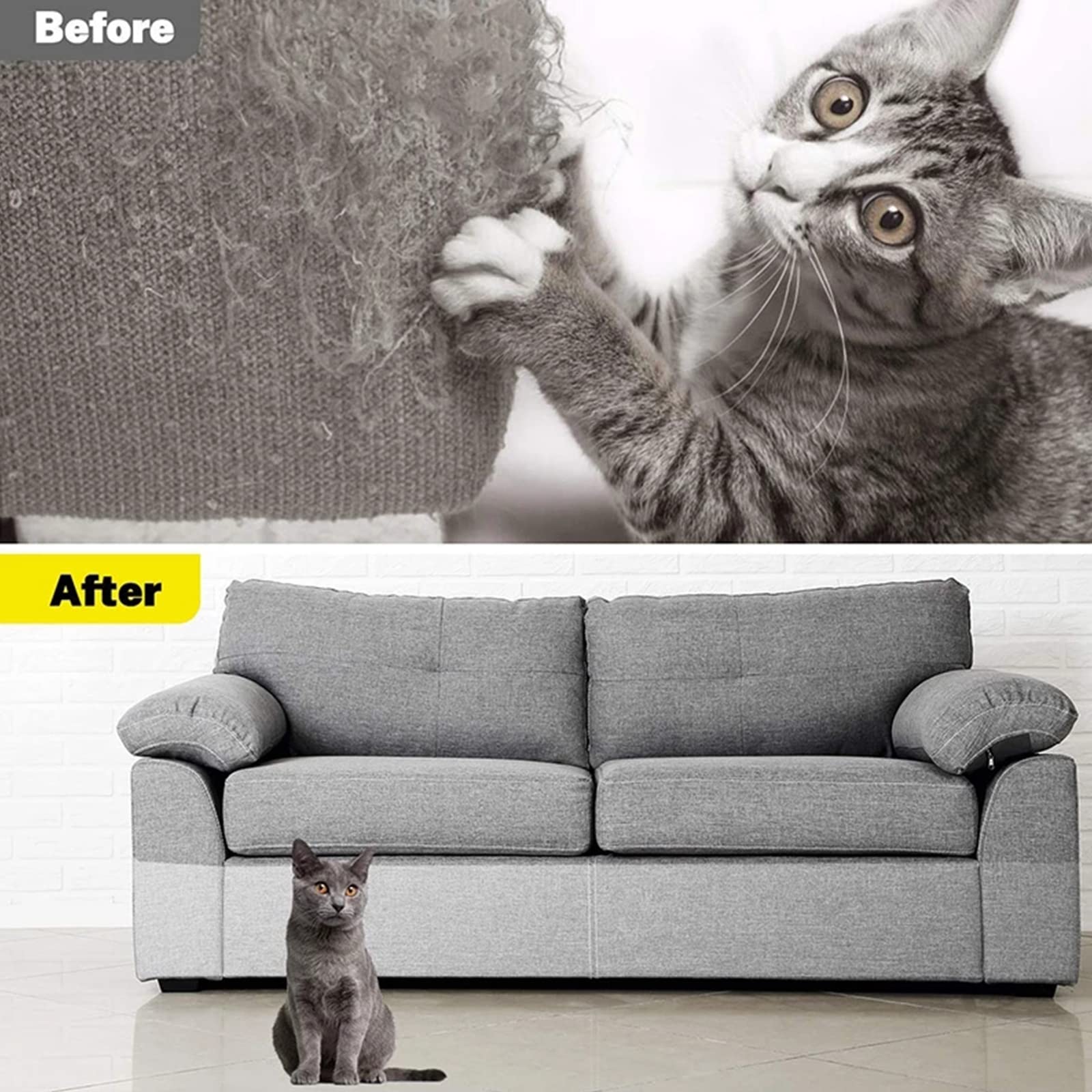 Cinta De Entrenamiento Anti Arañazos para Gatos,Protector De Muebles Gatos,Transparente Autoadhesivas De Gato Protector, Protector De Muebles para Sofá, Alfombra, Puertas,5m