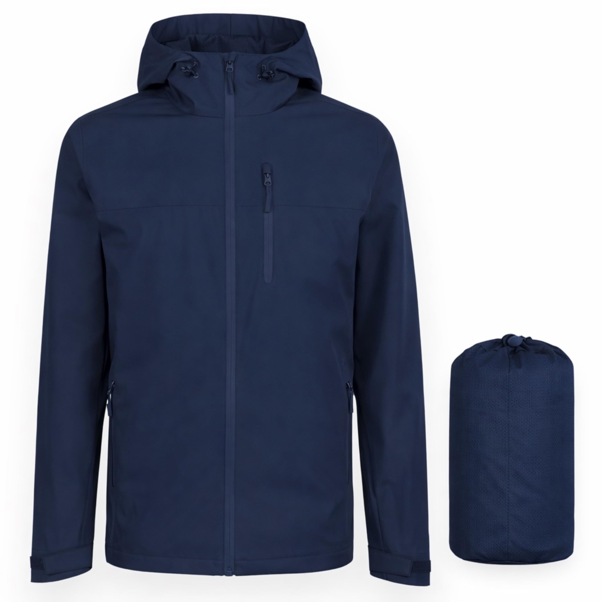 The ScotchMan Regenjacke Herren Wasserdicht Outdoor – Ultraleicht Packbare Winddichte Jacke mit Kapuze – Übergangsjacke für Wandern, Fahrrad & Alltag – Unisex