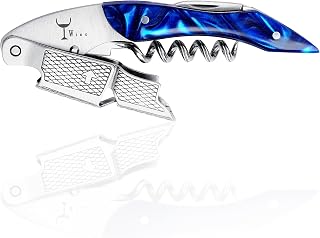 Wino Wine Key Professional Sommelier Corkscrew - Double Hinged Wine Opener with Foil Cutter & Bottle Opener