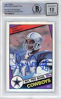 Tony Dorsett Autographed 1984 Topps #238 Trading Card Beckett Slab