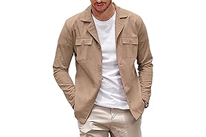 Lightweight Mens Casual Shirt Jacket