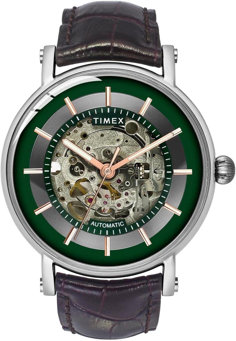 TIMEXMen Green Round Automatic Dial Watch- TWEG16718
