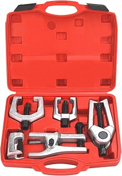 5-in-1 Ball Joint Separator Pitman Arm Puller Tie Rod End Tool Set for Front End Service Tie Rod Removal Tool Splitter Removal Kit