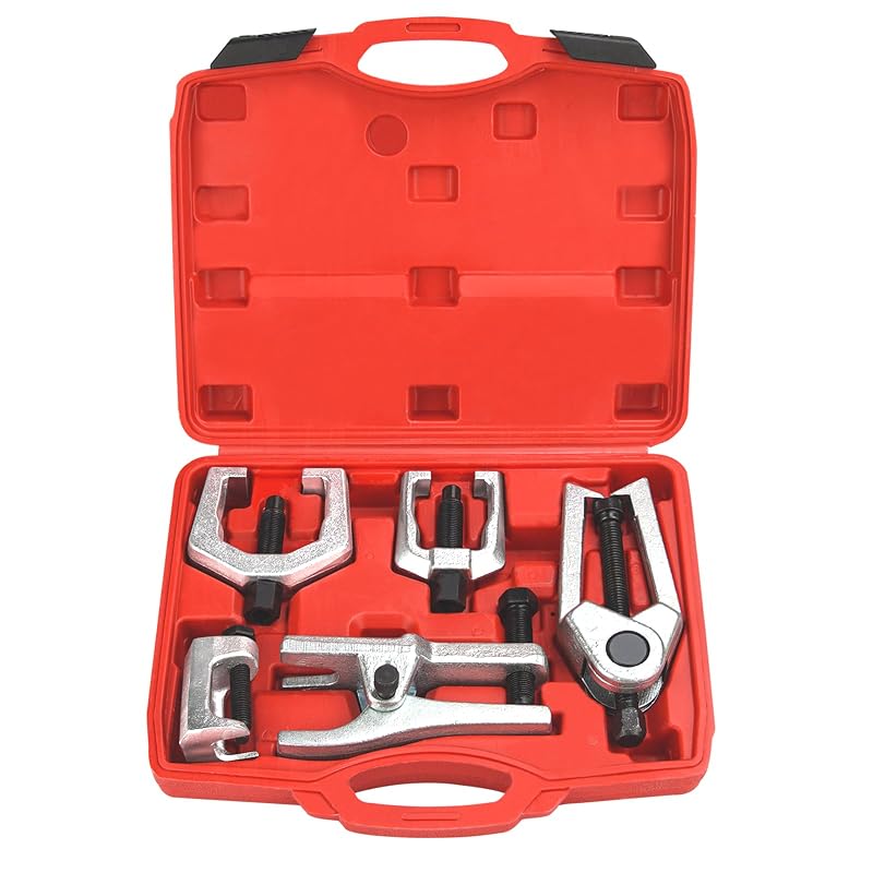 Kit separador de pivôs e extrator de braço Pitman Bicos 5 em 1 para terminais de direção, vermelho